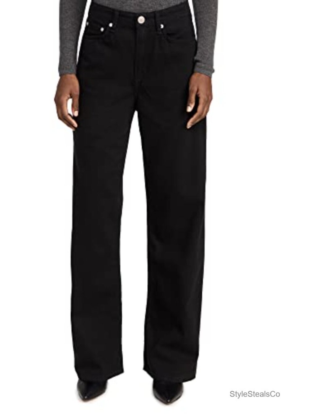 Rag & Bone Featherweight Logan Wide Leg Jeans Mid Rise Denim